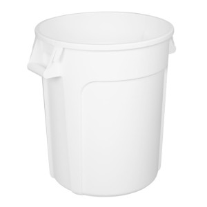 Vogue Polypropylene Round Container Bin White 76Ltr