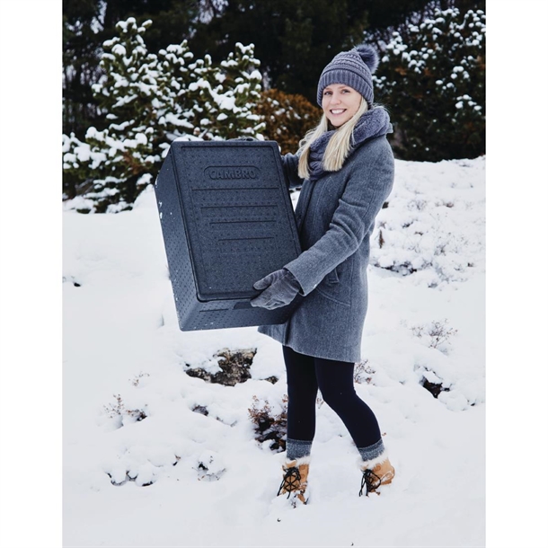 Cambro GOBOX EPP180 Top Loading GN Pan Carrier for 1/1 x 200mm Pans - Black