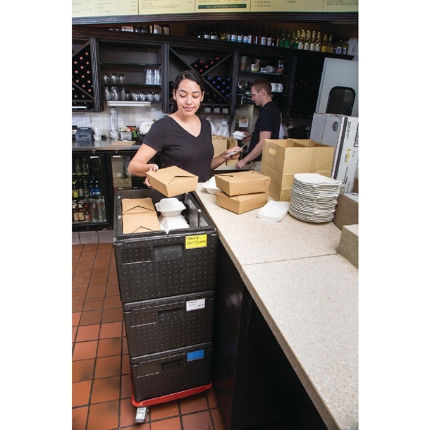 Cambro GOBOX EPP180 Top Loading GN Pan Carrier for 1/1 x 200mm Pans - Black