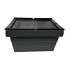 Vogue Plastic Transport Storage Crate with Attached Lid 600x400x320mm