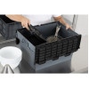 Vogue Plastic Transport Storage Crate with Attached Lid 600x400x320mm