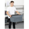 Vogue Plastic Transport Storage Crate with Attached Lid 600x400x320mm
