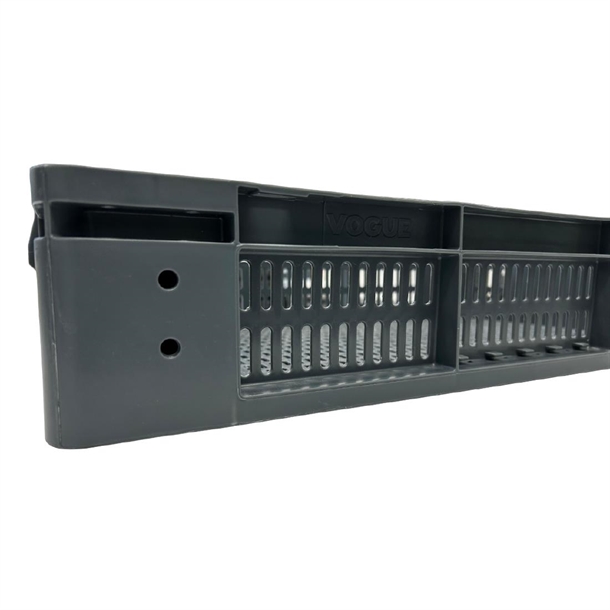 Vogue Perforated Plastic Storage Crate 600x400x120mm