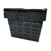 Vogue Perforated Plastic Transport Storage Crate with Attached Lid 600x400x320mm Vogue Perforated Plastic Transport Storage Crate with Attached Lid 600x400x320mm