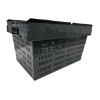 Vogue Perforated Plastic Transport Storage Crate with Attached Lid 600x400x320mm Vogue Perforated Plastic Transport Storage Crate with Attached Lid 600x400x320mm