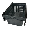 Vogue Perforated Plastic Transport Storage Crate with Attached Lid 600x400x320mm Vogue Perforated Plastic Transport Storage Crate with Attached Lid 600x400x320mm