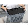 Vogue Perforated Plastic Transport Storage Crate with Attached Lid 600x400x320mm Vogue Perforated Plastic Transport Storage Crate with Attached Lid 600x400x320mm