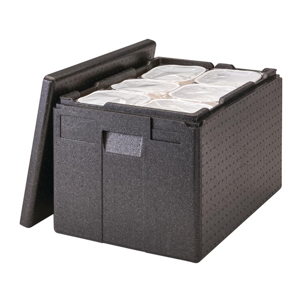 Cambro GOBOX EPP180XLT Top Loading Carrier for disposable dishes and Gelato Pans Black - 64.5Ltr Cambro GOBOX EPP180XLT Top Loading Carrier for disposable dishes and Gelato Pans Black - 64.5Ltr