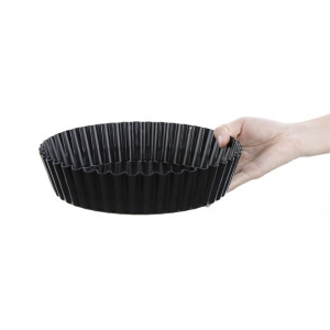 Vogue Non-Stick Deep Fluted Quiche Tin 55 x 250mm