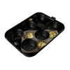 Bakemaster Muffin/Cupcake Pan Large Non-Stick 6 Cup (90x40mm) - 35x26cm