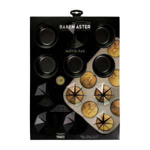 Bakemaster Muffin/Cupcake Pan Non-Stick 12 Cup (70x25mm) - 35x27cm