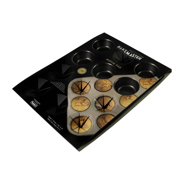 Bakemaster Muffin/Cupcake Pan Non-Stick 12 Cup (70x25mm) - 35x27cm