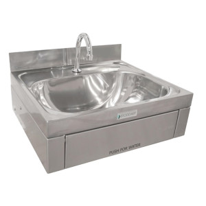 Stoddart Plumbing 11Ltr Wash Basin Knee Operated With Splashback