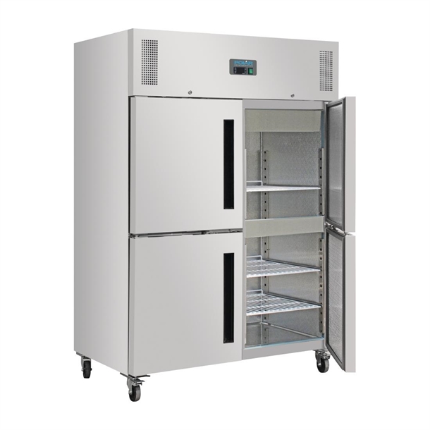 Polar G-Series 2 Stable Door Upright Fridge 1200Ltr Stainless Steel