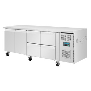 Polar U-Series Double Door and 4 Drawer Counter Fridge 476Ltr Polar U-Series Double Door and 4 Drawer Counter Fridge 476Ltr