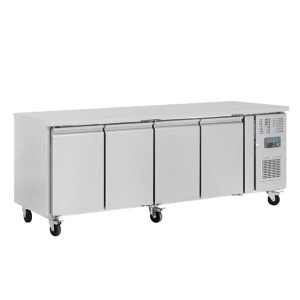 Polar U-Series Slimline Four Door Counter Fridge 449Ltr