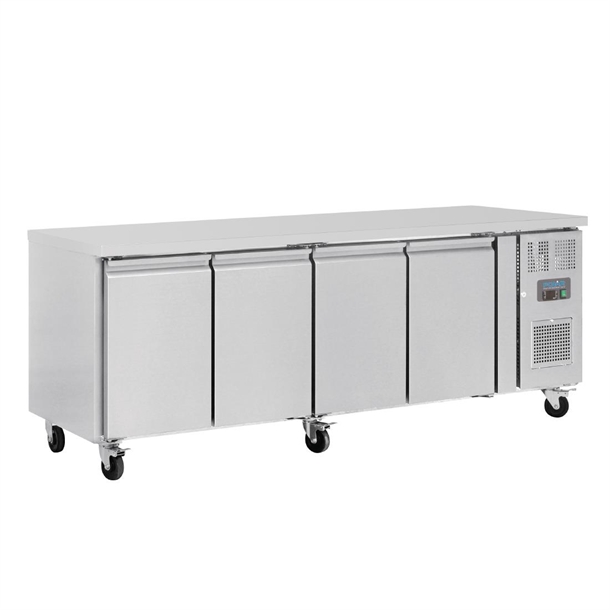 Polar U-Series Slimline Four Door Counter Fridge 449Ltr