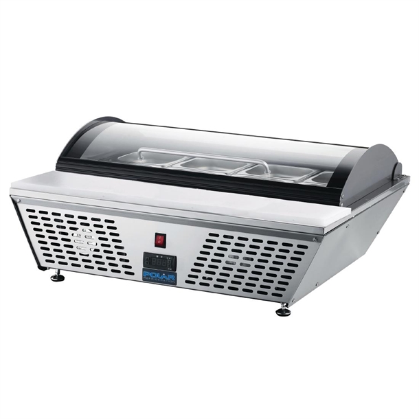 Polar G-Series Energy Efficient Countertop Prep Fridge 4x GN 1/3 Polar G-Series Energy Efficient Countertop Prep Fridge 4x GN 1/3