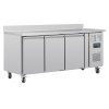 Polar U-Series Triple Door Counter Fridge with Upstand - 417Ltr