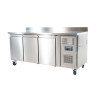 Polar U-Series Triple Door Counter Fridge with Upstand - 417Ltr