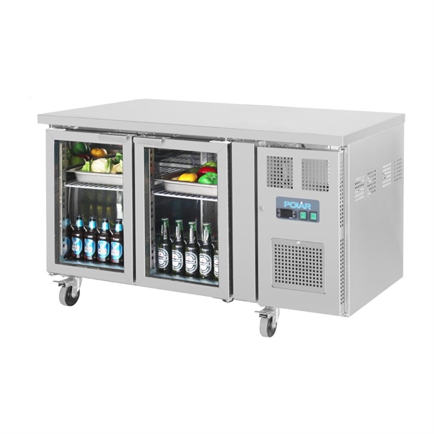 Polar U-Series 2 Door Counter Fridge with Glass Doors 205Ltr Polar U-Series 2 Door Counter Fridge with Glass Doors 205Ltr