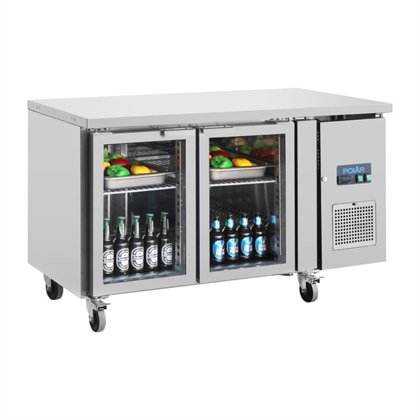 Polar U-Series 2 Door Counter Fridge with Glass Doors 205Ltr Polar U-Series 2 Door Counter Fridge with Glass Doors 205Ltr