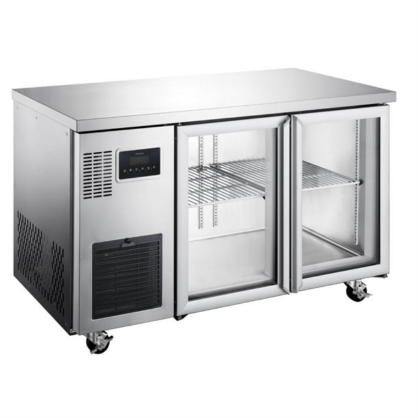 Williams Topaz Two Glass Door Under Counter Refrigerator - 210Ltrs Williams Topaz Two Glass Door Under Counter Refrigerator - 210Ltrs