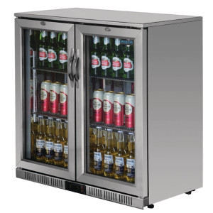 Polar G-Series Back Bar Cooler with Hinged Doors Stainless Steel 208Ltr