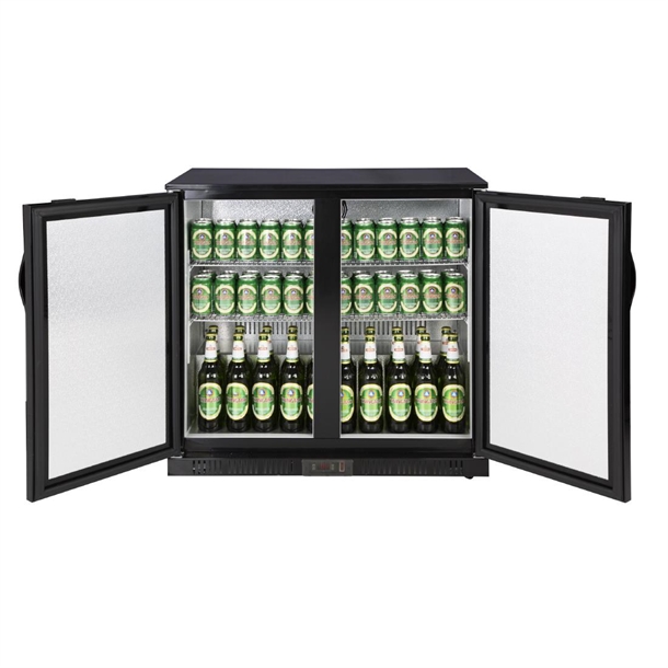 Polar G-series 850mm Double Door Back Bar Cooler Solid Door 198 Ltr