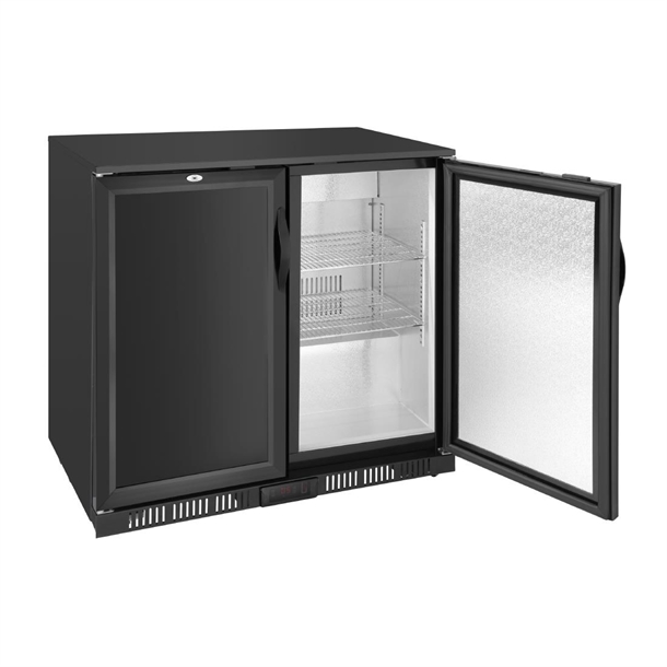 Polar G-series 850mm Double Door Back Bar Cooler Solid Door 198 Ltr
