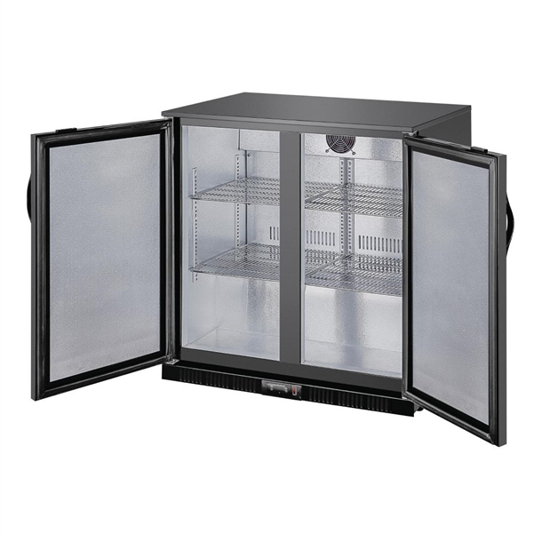 Polar G-series 850mm Double Door Back Bar Cooler Solid Door 198 Ltr