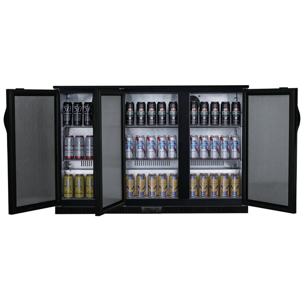 Polar G-series 850mm Triple Door Back Bar Cooler Solid Door 320 Ltr