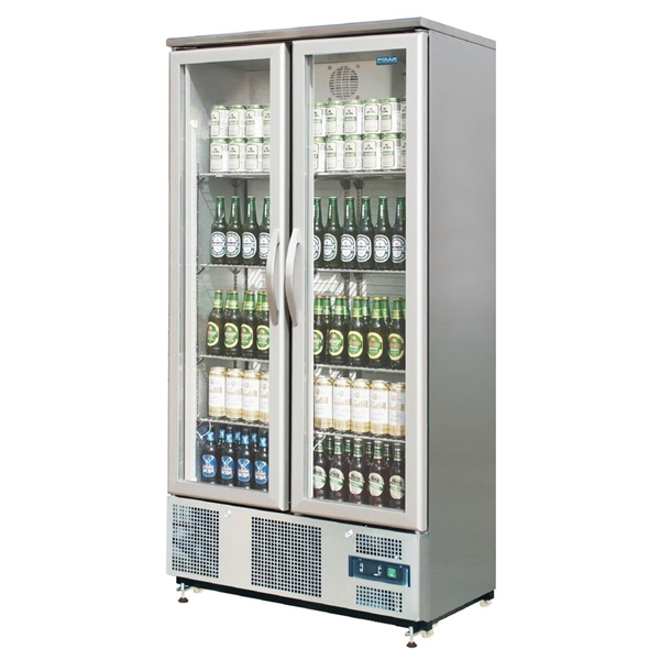 Polar G-Series Double Door Upright Back Bar Cooler Hinged