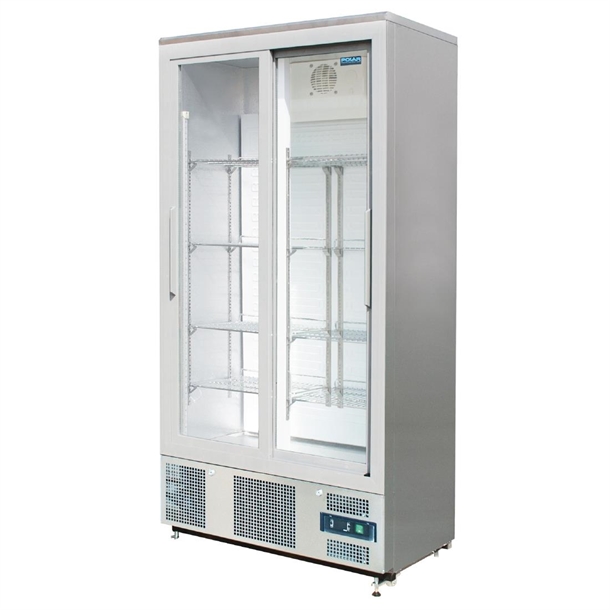 Polar G-Series Upright Back Bar Cooler With Double Sliding Doors 490Ltr Polar G-Series Upright Back Bar Cooler With Double Sliding Doors 490Ltr