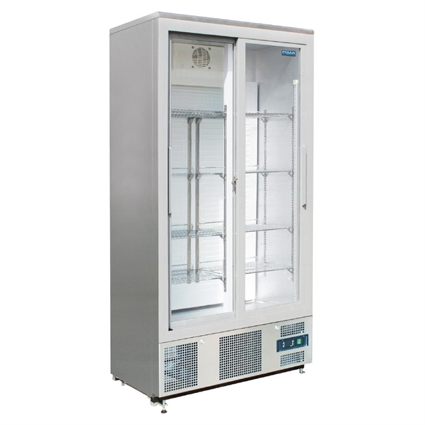 Polar G-Series Upright Back Bar Cooler With Double Sliding Doors 490Ltr Polar G-Series Upright Back Bar Cooler With Double Sliding Doors 490Ltr