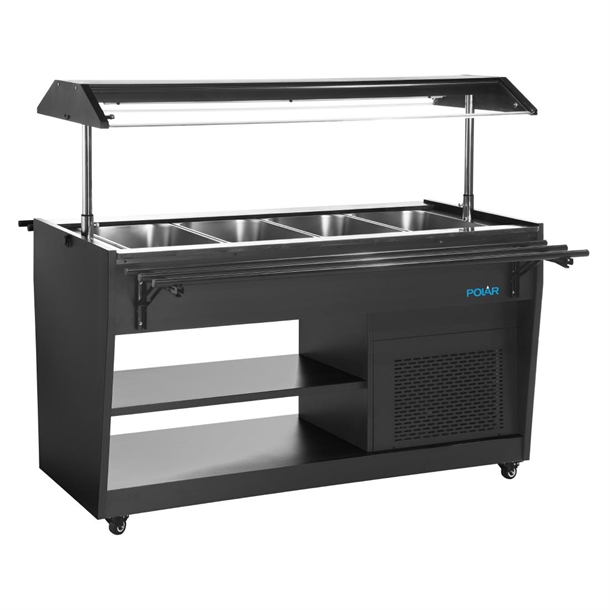 Polar G-Series Refrigerated Buffet Bar Black Polar G-Series Refrigerated Buffet Bar Black