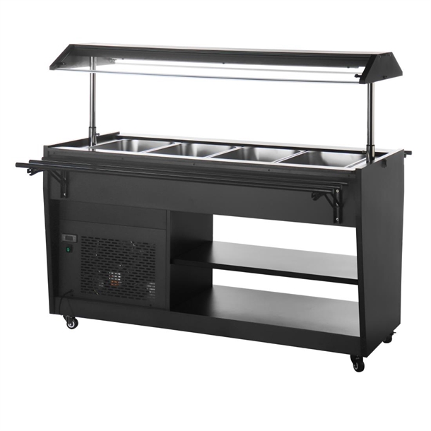 Polar G-Series Refrigerated Buffet Bar Black Polar G-Series Refrigerated Buffet Bar Black