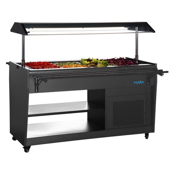 Polar G-Series Refrigerated Buffet Bar Black Polar G-Series Refrigerated Buffet Bar Black