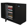 Polar G-Series 900mm Triple Solid Door Back Bar Cooler in Black 330Ltr