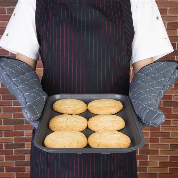 Vogue Flame Retardant Charcoal Oven Mitt 430mm