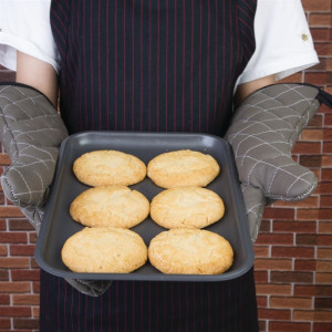 Vogue Flame Retardant Tan Oven Mitt 430mm