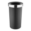 Bolero Bin with Open Top Lid Black 60Ltr