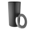 Bolero Bin with Open Top Lid Black 60Ltr