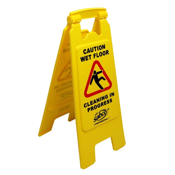 Sabco Professional Caution Wet Floor A-Frame Sign Yellow Sabco Professional Caution Wet Floor A-Frame Sign Yellow