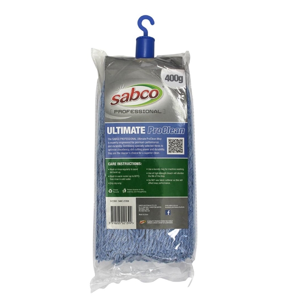 Sabco Professional Ultimate Pro Clean Mop Head Blue 400G