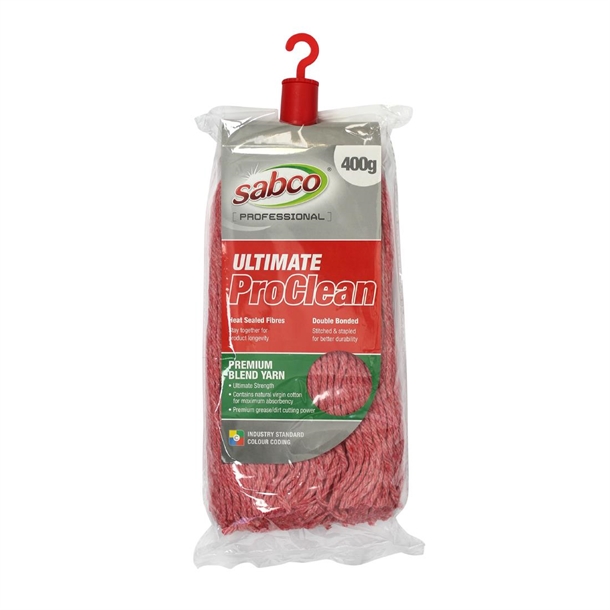 Sabco Professional Ultimate Pro Clean Mop Head Red 400G