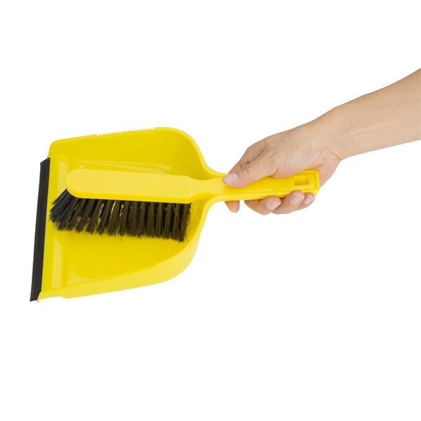 Jantex Dustpan & Brush Set Yellow Jantex Dustpan & Brush Set Yellow