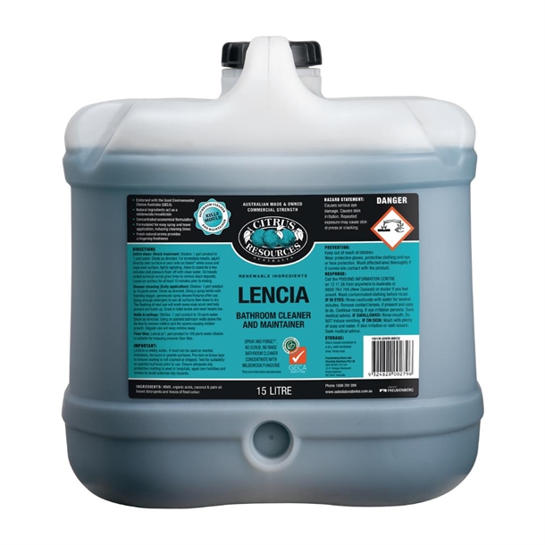 Oates Professional Lencia Bathroom and Washroom Cleaner 15Ltr Oates Professional Lencia Bathroom and Washroom Cleaner 15Ltr