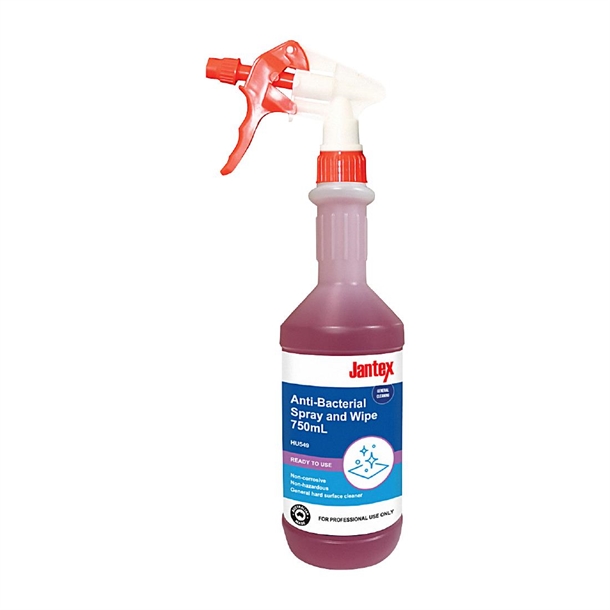 Jantex Anti-Bacterial Spray and Wipe Ready To Use - 750ml