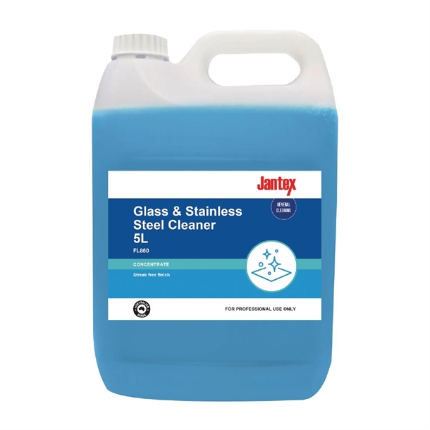 Jantex Glass & Stainless Steel Cleaner Concentrate 5Ltr Jantex Glass & Stainless Steel Cleaner Concentrate 5Ltr